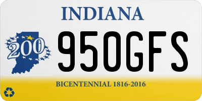 IN license plate 950GFS