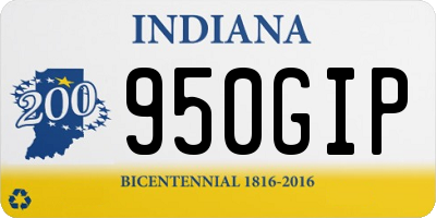IN license plate 950GIP