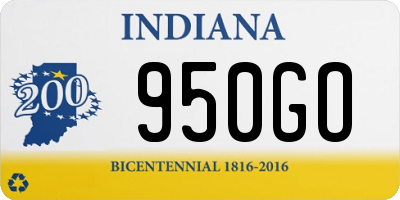 IN license plate 950GO