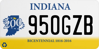 IN license plate 950GZB