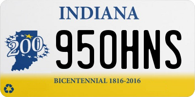 IN license plate 950HNS