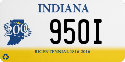 IN license plate 950I