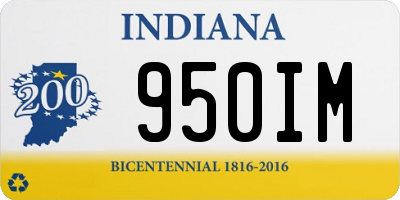 IN license plate 950IM