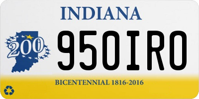 IN license plate 950IRO