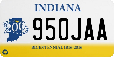 IN license plate 950JAA