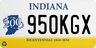 IN license plate 950KGX