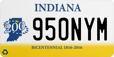 IN license plate 950NYM
