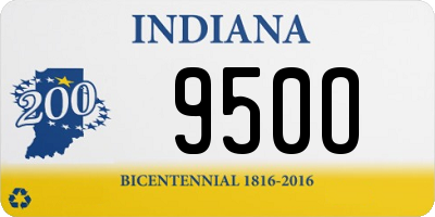 IN license plate 950O