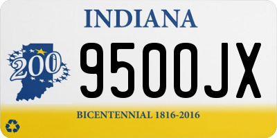 IN license plate 950OJX