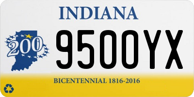 IN license plate 950OYX