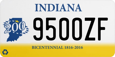 IN license plate 950OZF