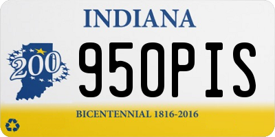 IN license plate 950PIS