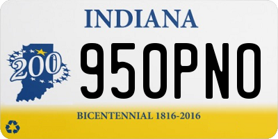 IN license plate 950PNO