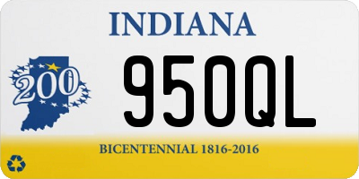 IN license plate 950QL