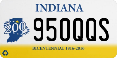 IN license plate 950QQS