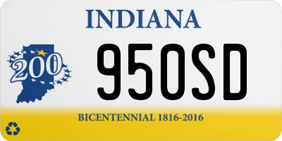 IN license plate 950SD