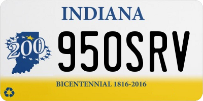IN license plate 950SRV