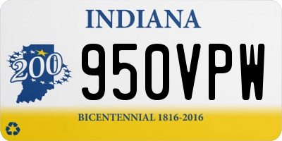 IN license plate 950VPW