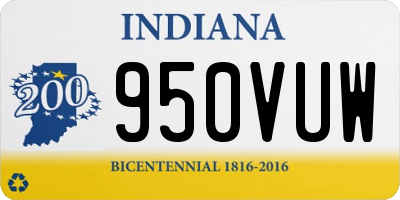 IN license plate 950VUW