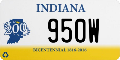 IN license plate 950W