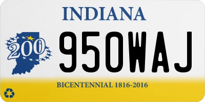 IN license plate 950WAJ