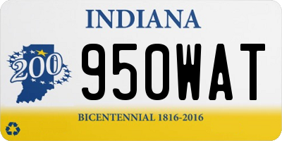 IN license plate 950WAT