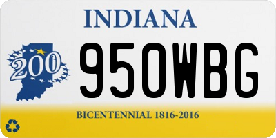 IN license plate 950WBG