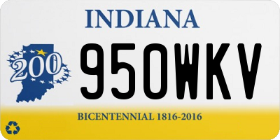 IN license plate 950WKV