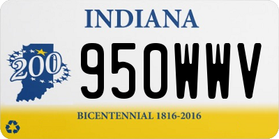 IN license plate 950WWV