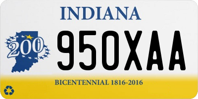 IN license plate 950XAA