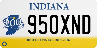 IN license plate 950XND