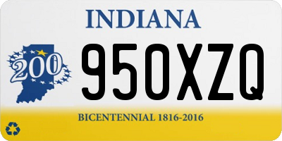 IN license plate 950XZQ