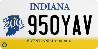 IN license plate 950YAV