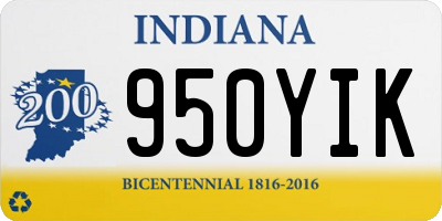 IN license plate 950YIK