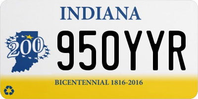 IN license plate 950YYR