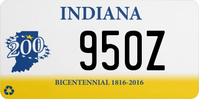 IN license plate 950Z