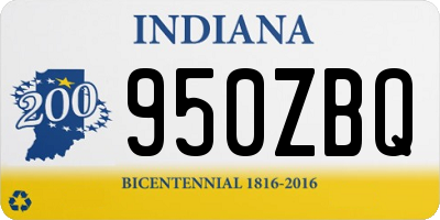 IN license plate 950ZBQ