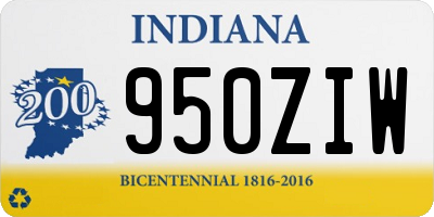 IN license plate 950ZIW