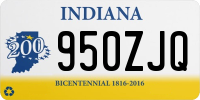 IN license plate 950ZJQ