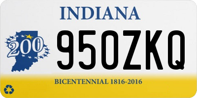 IN license plate 950ZKQ
