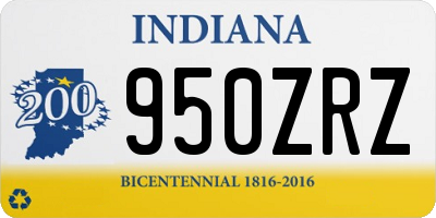IN license plate 950ZRZ