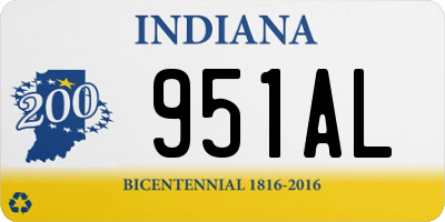 IN license plate 951AL