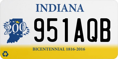 IN license plate 951AQB