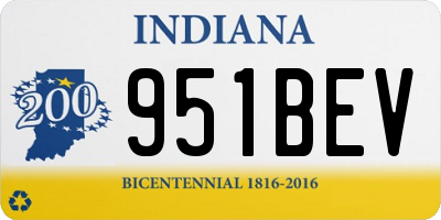 IN license plate 951BEV