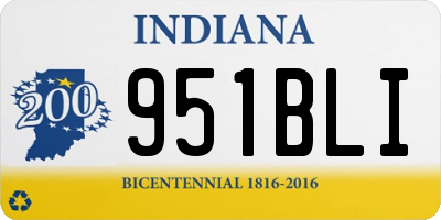 IN license plate 951BLI