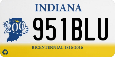 IN license plate 951BLU