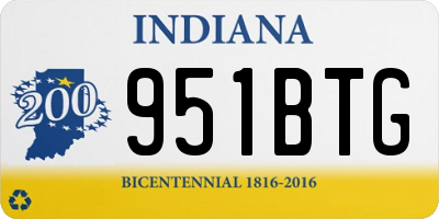 IN license plate 951BTG