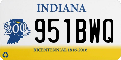 IN license plate 951BWQ