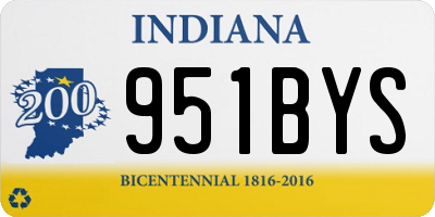 IN license plate 951BYS