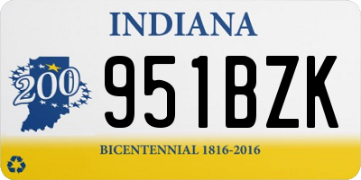 IN license plate 951BZK